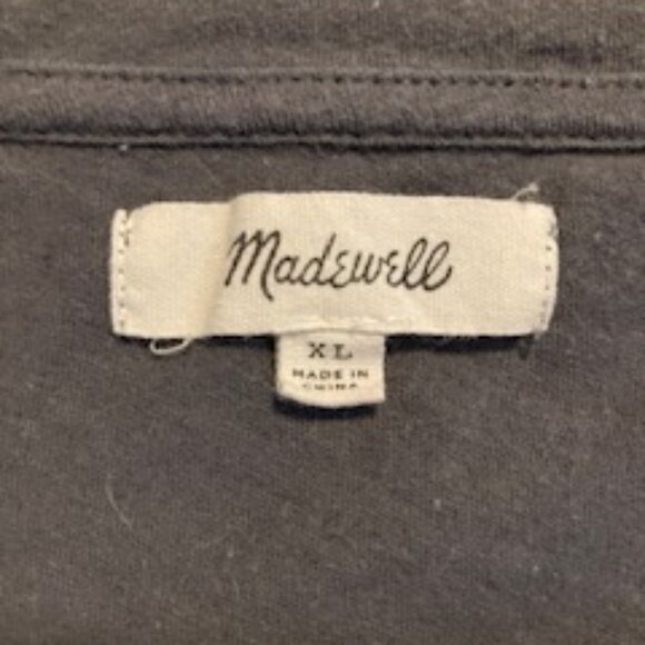 "Manana" Tee, Slub Style, Dark Gray, 100% cotton, by Madewell, Women's size XL - Picture 6 of 7